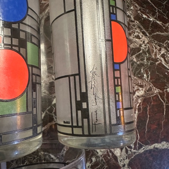 MOMA Frank Lloyd Wright Set of 3 Glasses - Picture 2 of 3